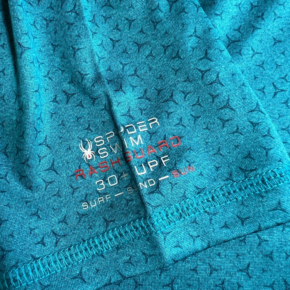 Spyder teal blue Long Sleeve Hoodie size Large - Picture 3 of 6